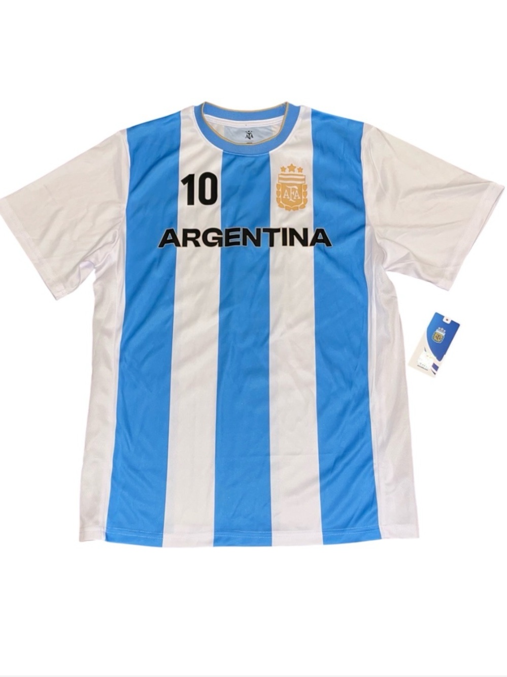 Argentina Messi AFA Futbal Soccer Jersey Blue White Youth XL 18-20 NWT